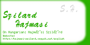 szilard hajmasi business card